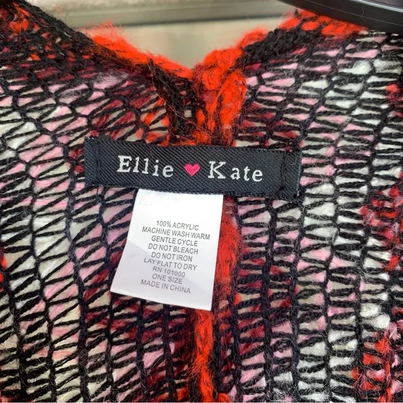 Ellie Kate Sweater Poncho Cape - Picture 5 of 15